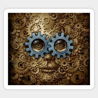 Steam Punk Old Mechanical Human Sticker